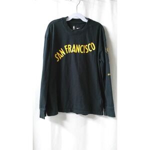 Golden State Warriors NBA Nike Tee Boy's S‎ Long-Sleeved Black T-shirt